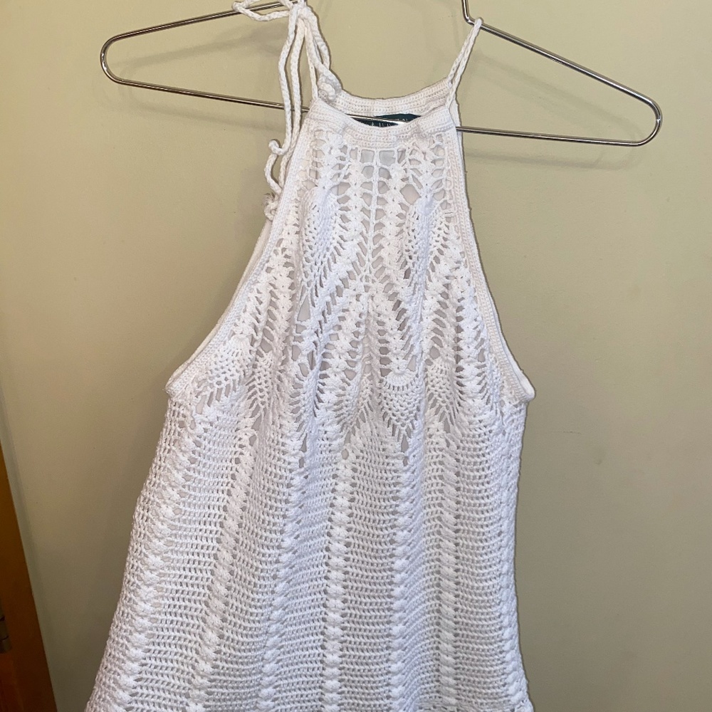 Ralph Lauren knit lace halter tank top